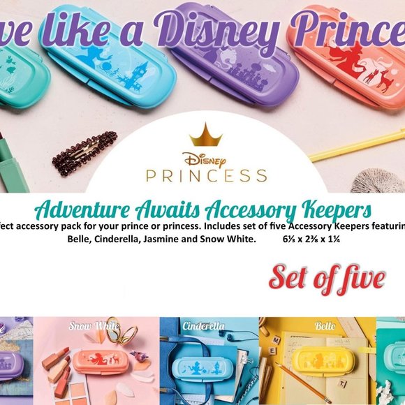 Tupperware Disney Princess Accessory Keepers set 5 - Picture 3 of 4